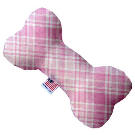 Mirage Pet Products Cupid Pink Plaid Canvas Bone Dog Toy 6 in. 1364-CTYBN6